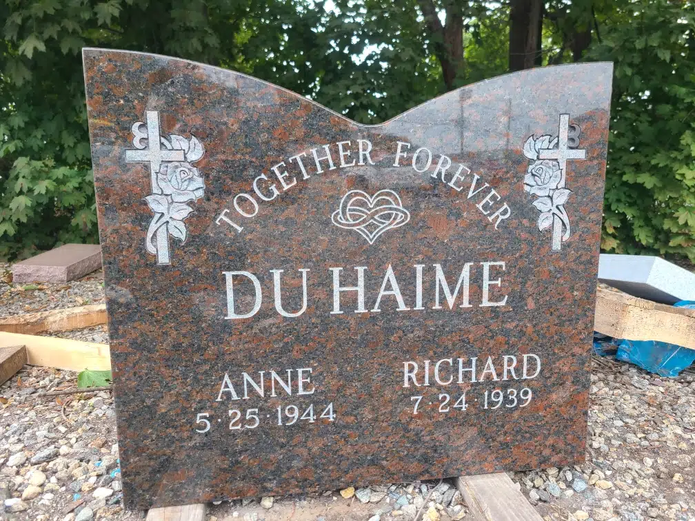 Granite Flat Headstone / Marker hand-carved by Flat Memorials in NJ — image 2