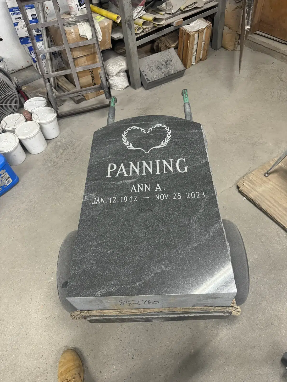 Granite Flat Headstone / Marker hand-carved by Flat Memorials in NJ — image 9